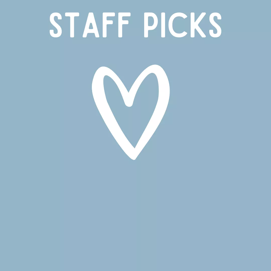 link to staff's favorite books, music, and more, image of a heart